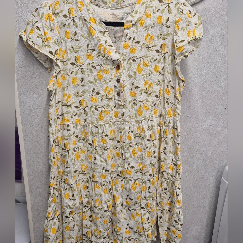 Jackson Rowe Lemon Print Linen Dress